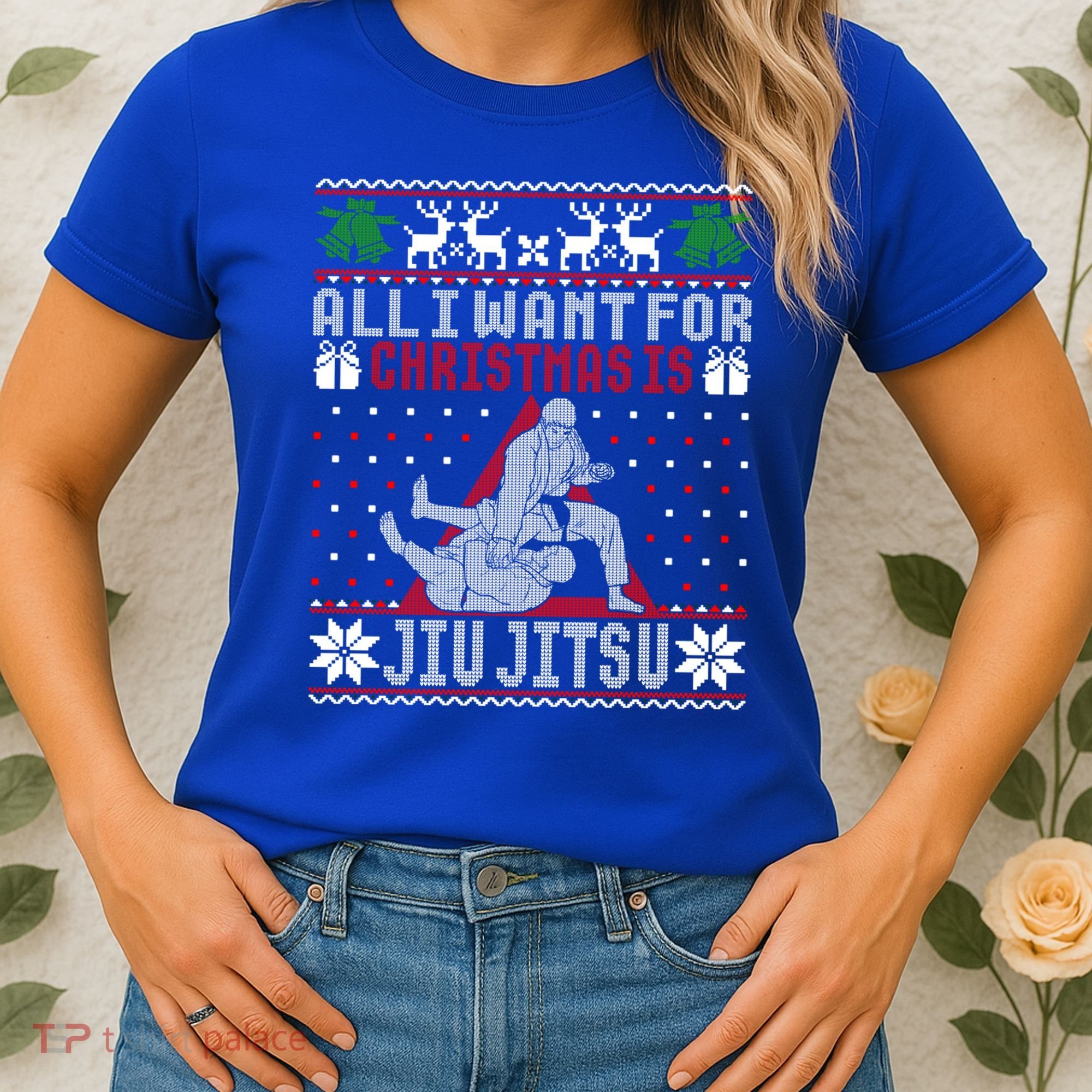 Jiu Jitsu Mma Bjj Ugly Christmas Xmas Gift Sweater Gift Women's T-Shirt