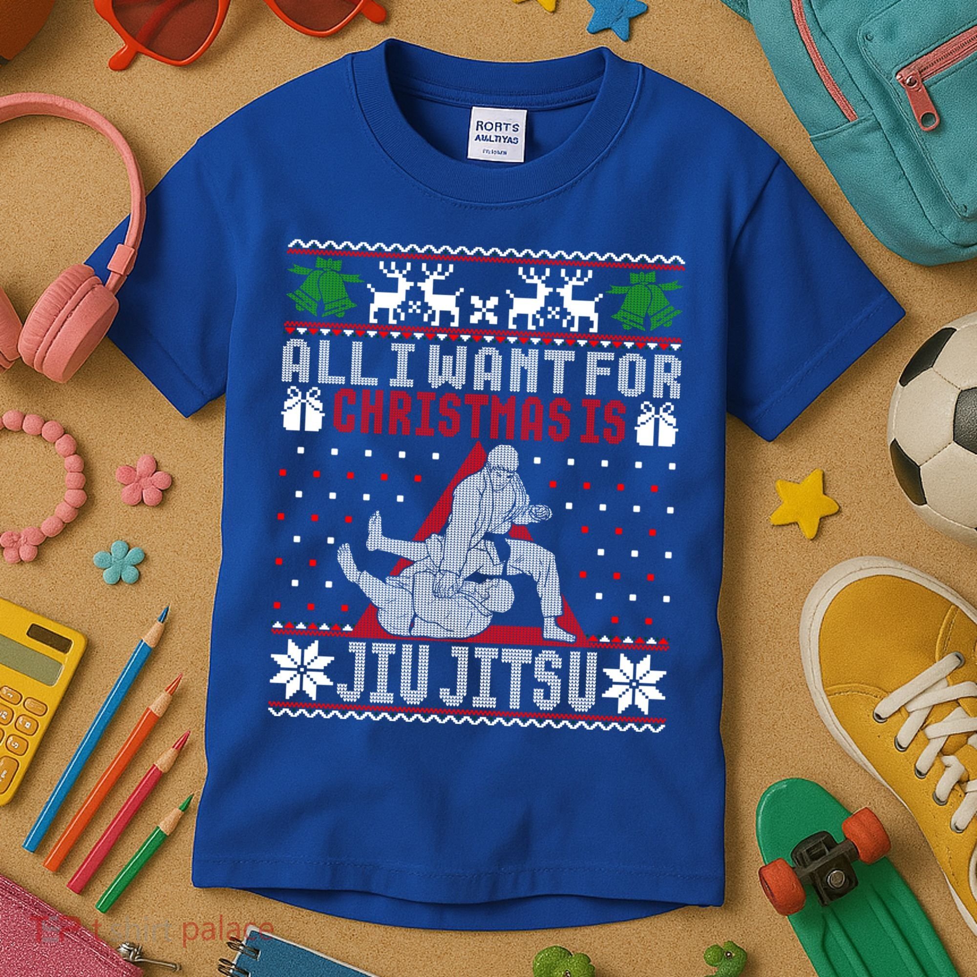 Jiu Jitsu Mma Bjj Ugly Christmas Xmas Gift Sweater Gift Kids T-Shirt