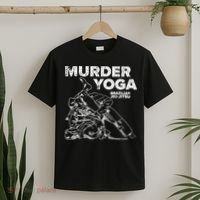 Jiu Jitsu Murder Yoga Vintage Sunset Funny Brazilian T-Shirt thumb 2