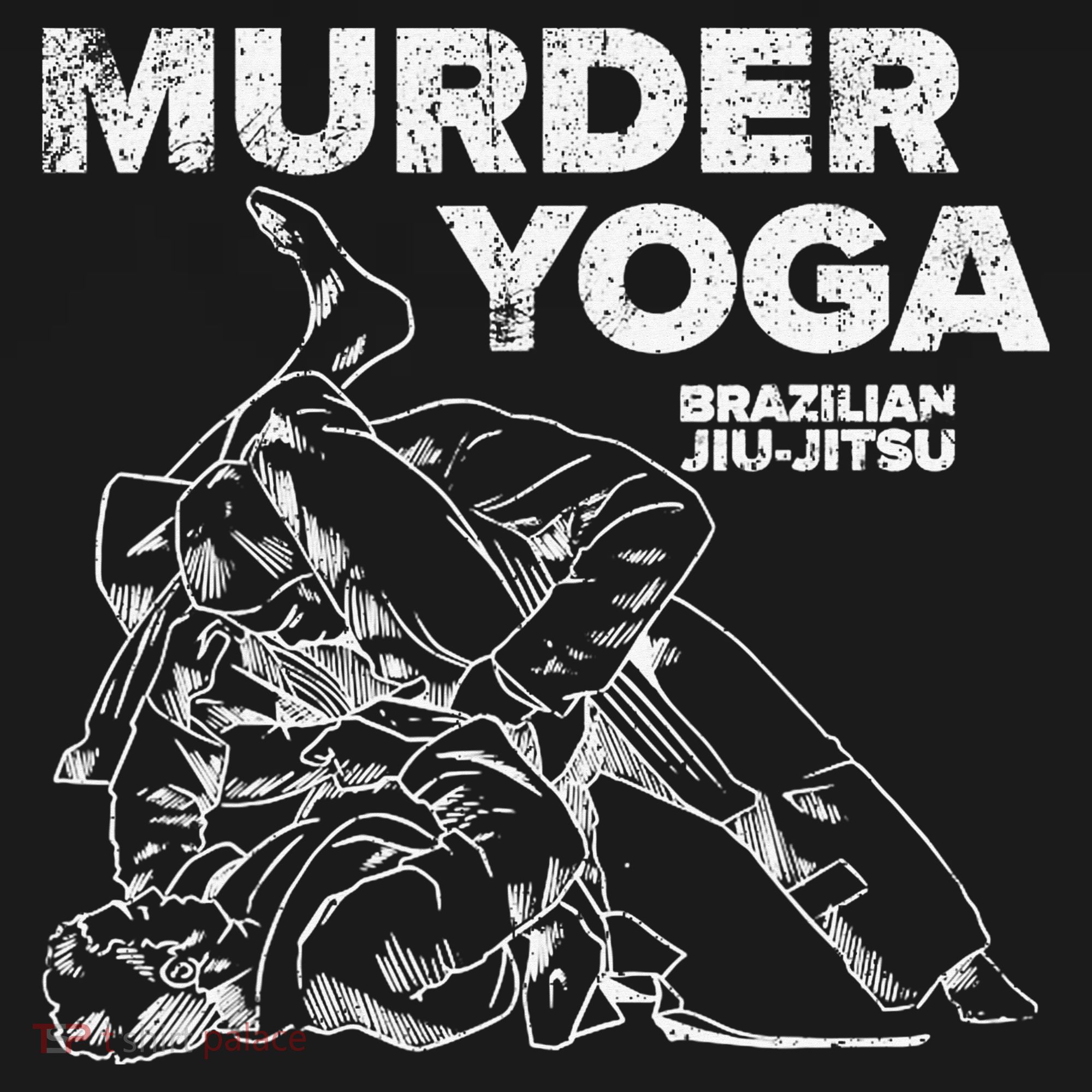 Jiu Jitsu Murder Yoga Vintage Sunset Funny Brazilian T-Shirt