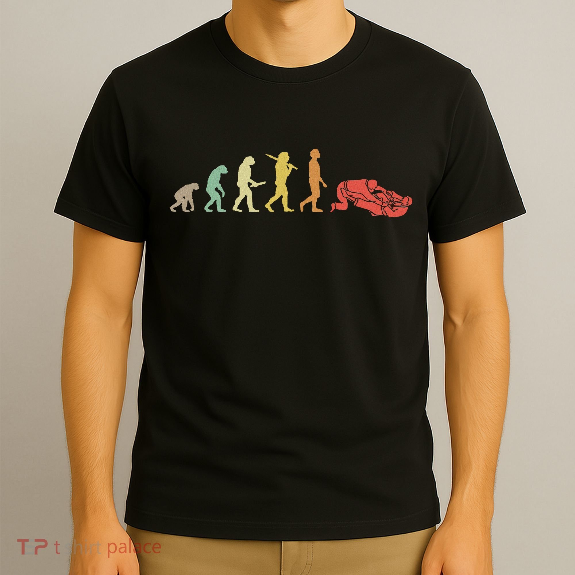 Jiu Jitsu Practitioners Gift Ideas Retro Jiu Jitsu Evolution  T-Shirt