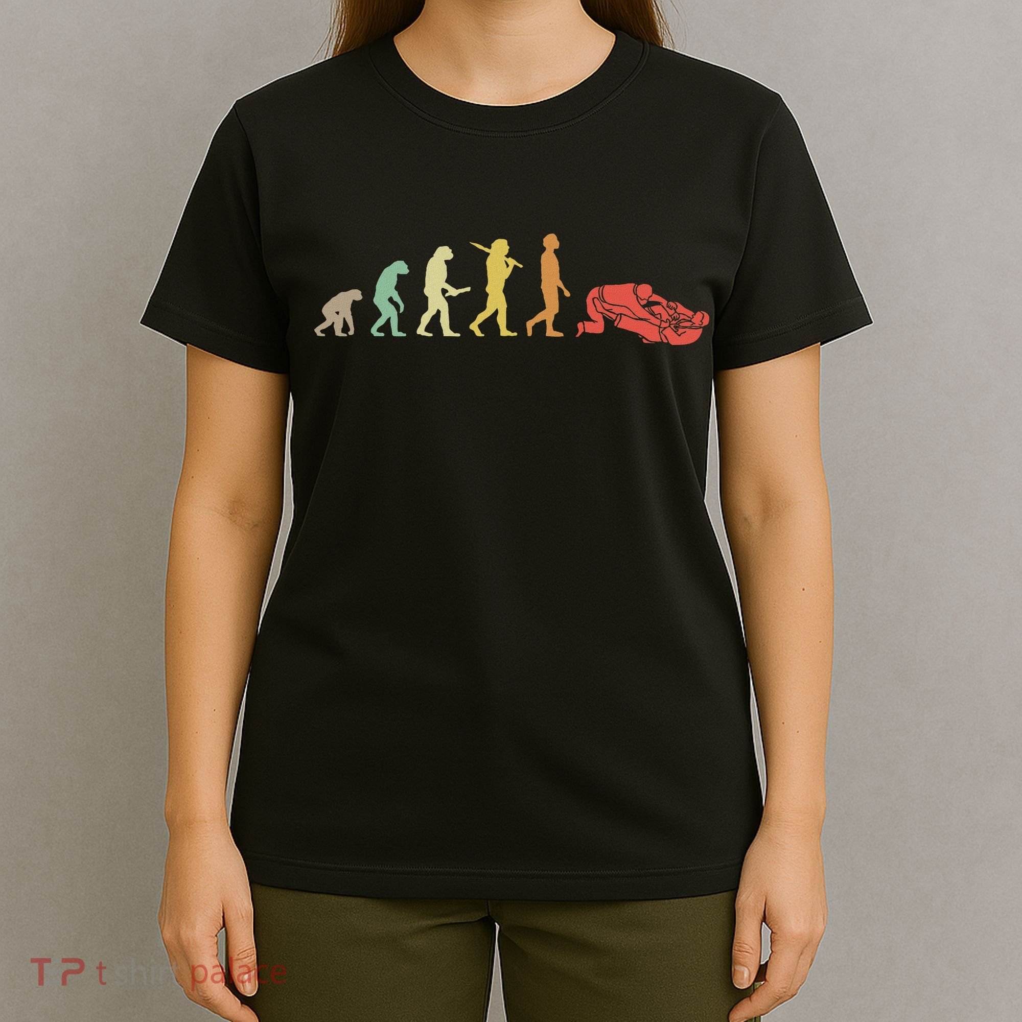 Jiu Jitsu Practitioners Gift Ideas Retro Jiu Jitsu Evolution  T-Shirt