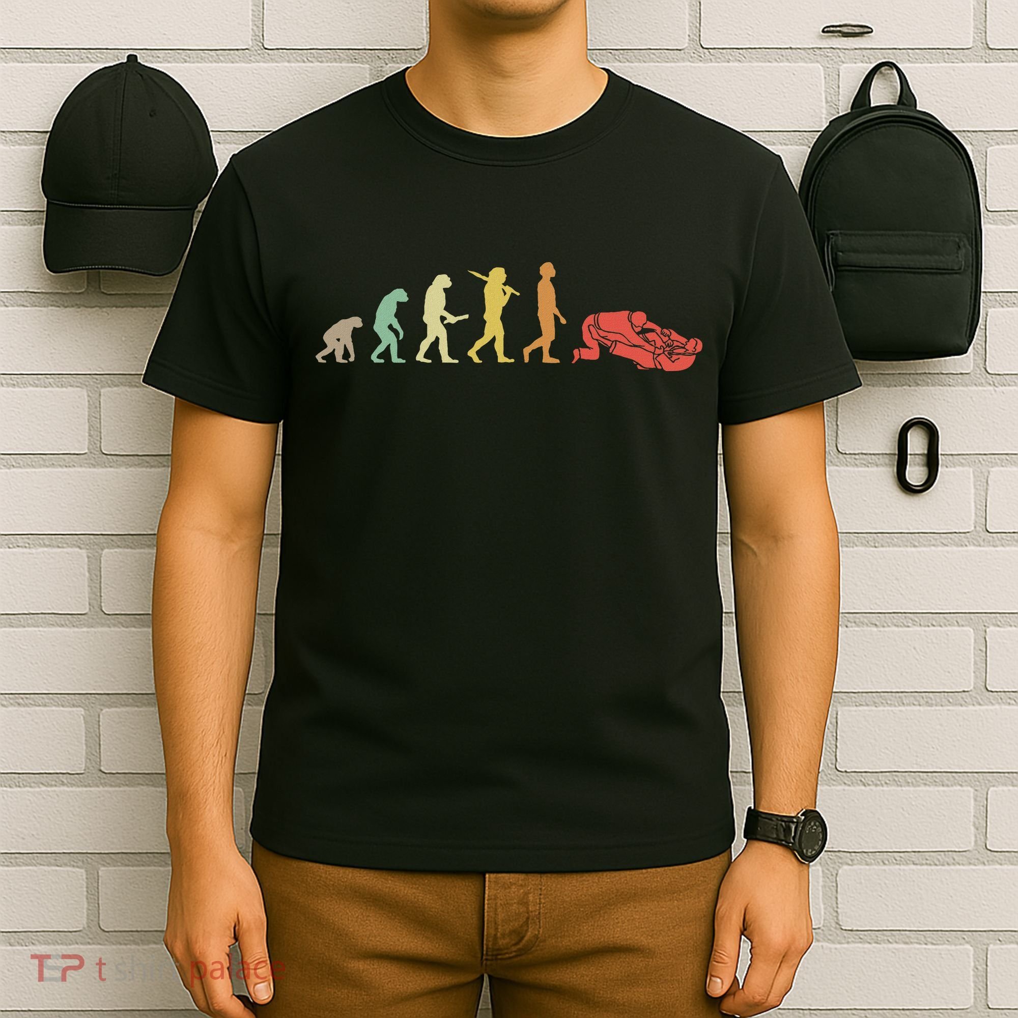 Jiu Jitsu Practitioners Gift Ideas Retro Jiu Jitsu Evolution  T-Shirt