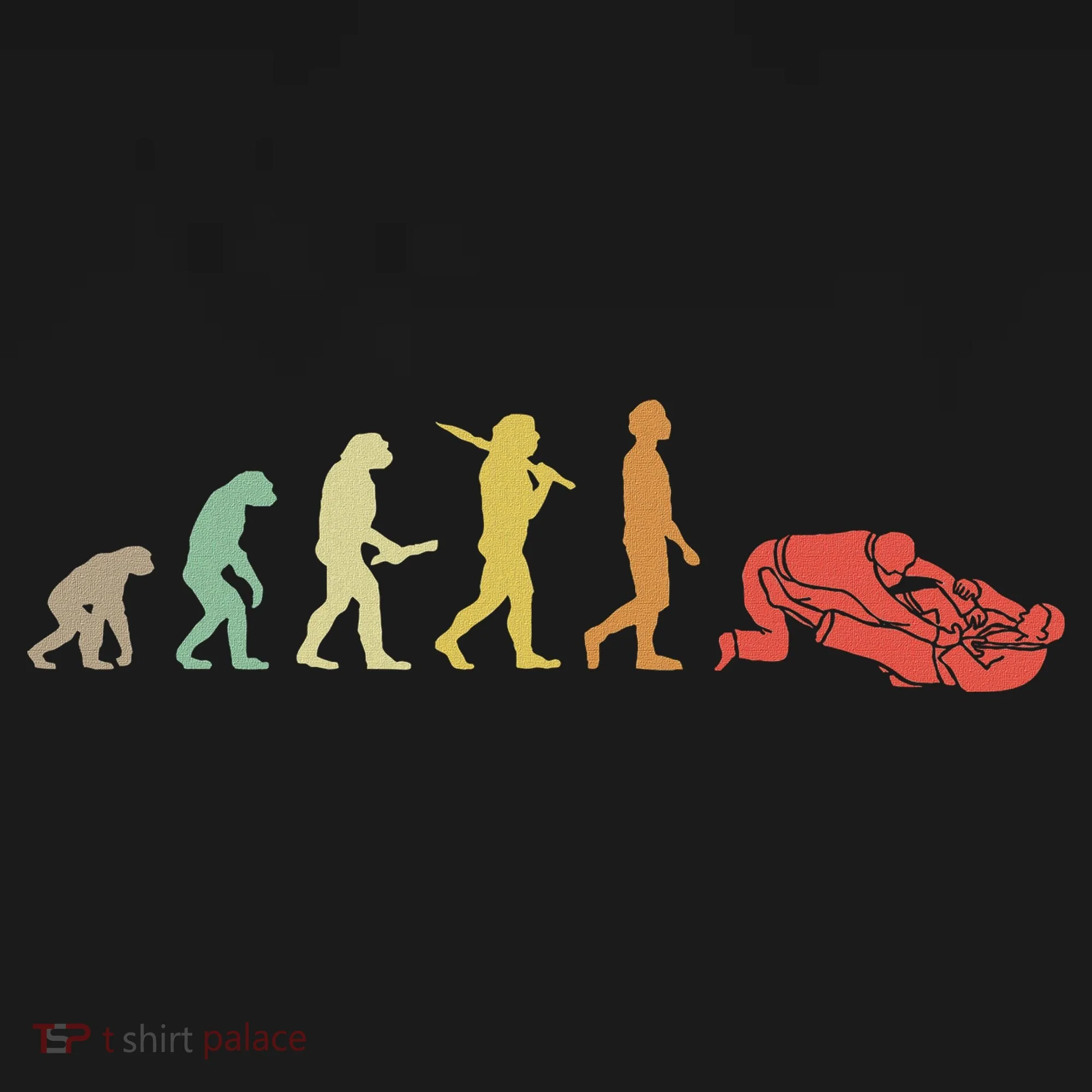 Jiu Jitsu Practitioners Gift Ideas Retro Jiu Jitsu Evolution  Button