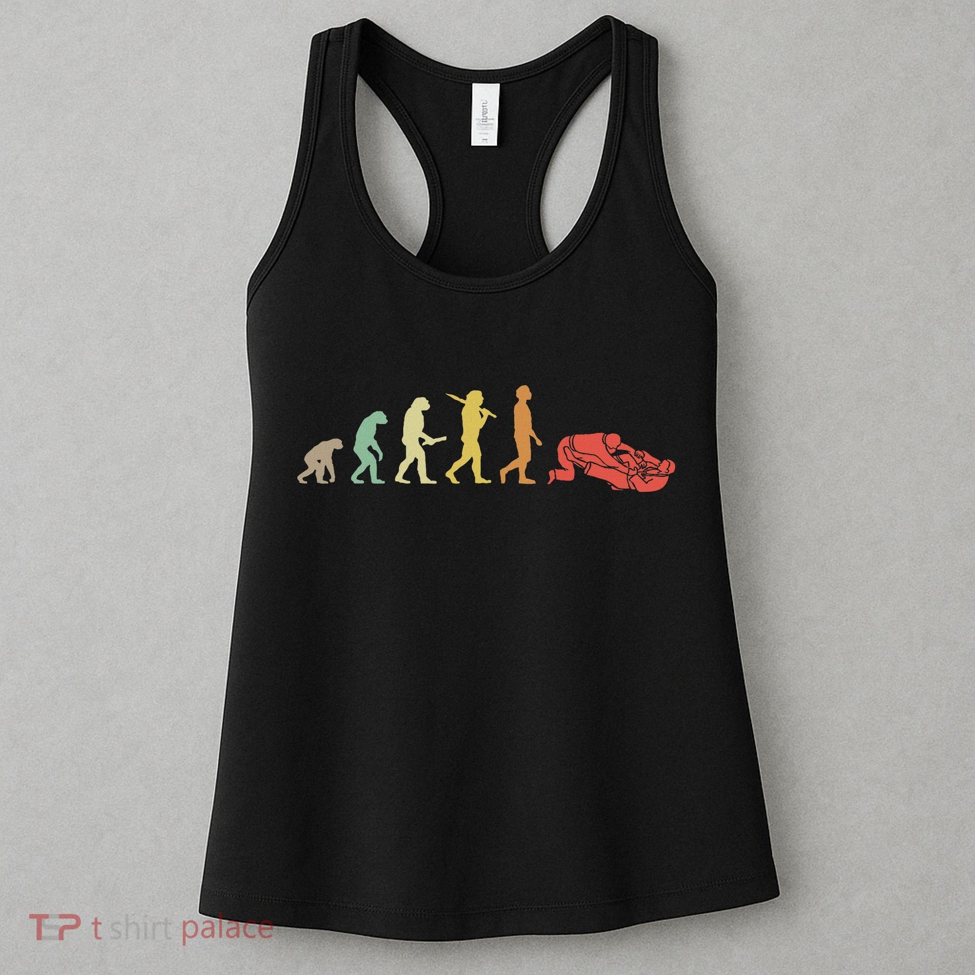 Jiu Jitsu Practitioners Gift Ideas Retro Jiu Jitsu Evolution  Women's Tank Top