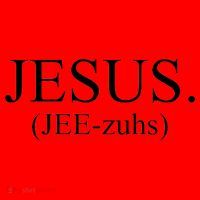Jesus Jee-zuhs Pronunciation Santa Hat thumb 1