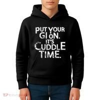 Jiu Jitsu Put Your Gi On ItS Cuddle Time Bjj Funny Kids Hoodie thumb 4