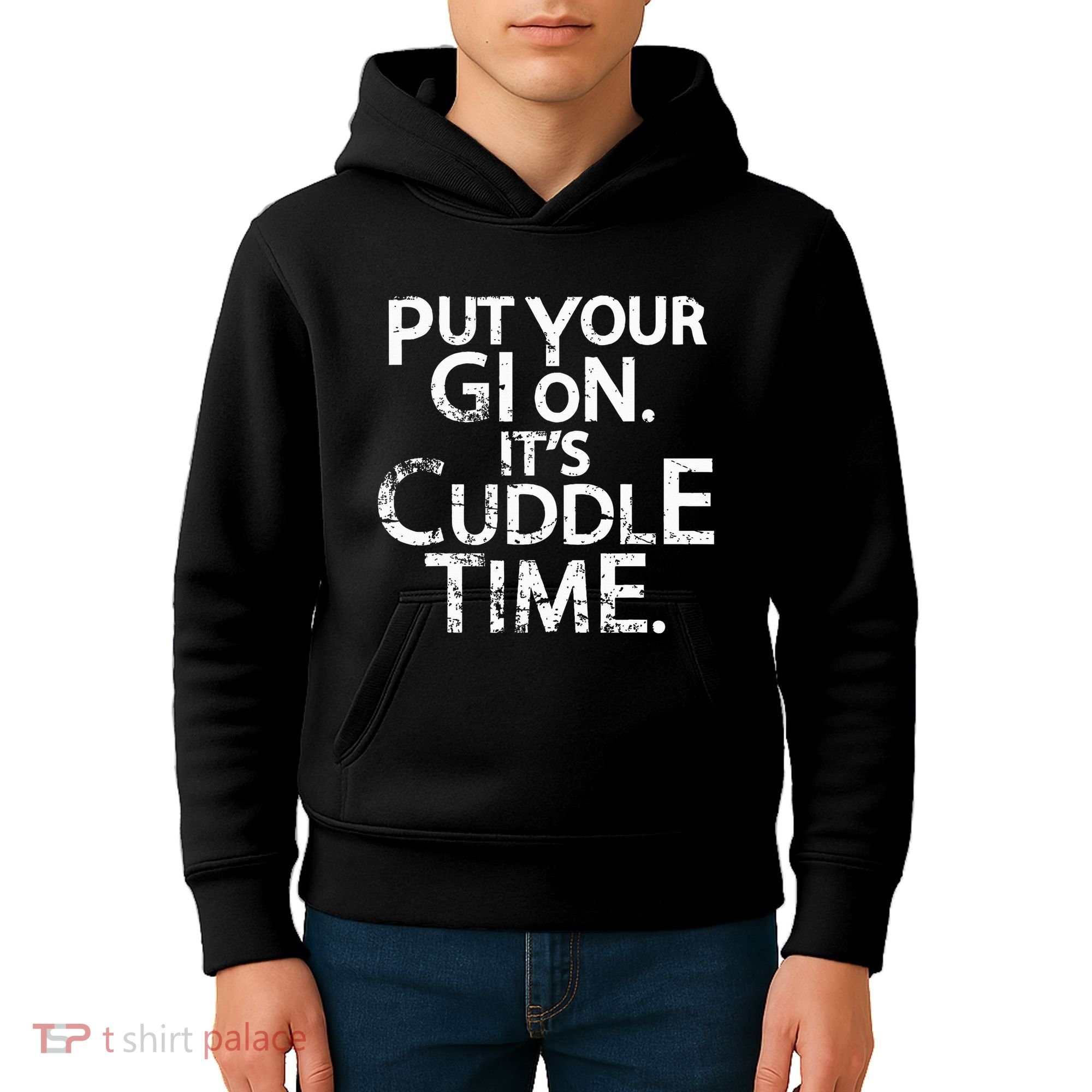 Jiu Jitsu Put Your Gi On ItS Cuddle Time Bjj Funny Kids Hoodie