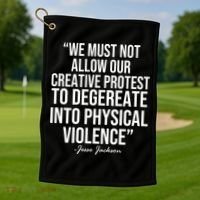 Jesse Jackson Quote Golf Towel thumb 1