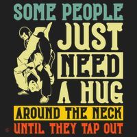 Jiu Jitsu Some People Need A Hug BJJ MMA Jujitsu Golf Towel thumb 3