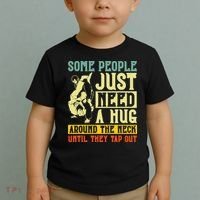 Jiu Jitsu Some People Need A Hug BJJ MMA Jujitsu Toddler T-Shirt thumb 2