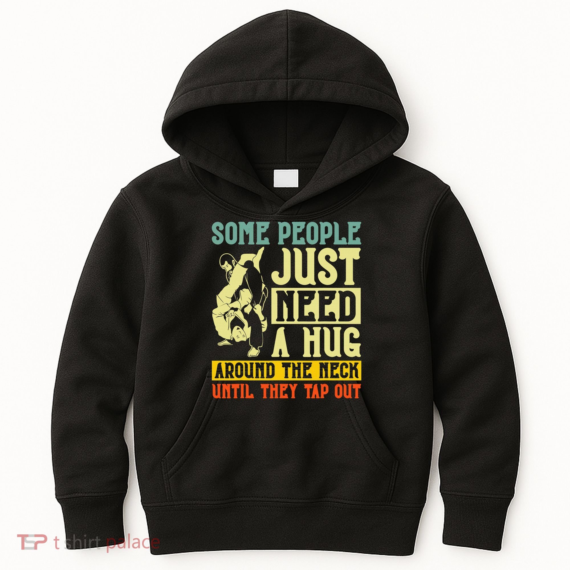 Jiu Jitsu Some People Need A Hug BJJ MMA Jujitsu Kids Hoodie