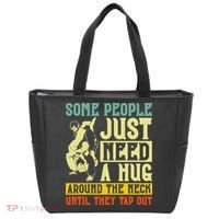 Jiu Jitsu Some People Need A Hug BJJ MMA Jujitsu Tote Bag thumb 0
