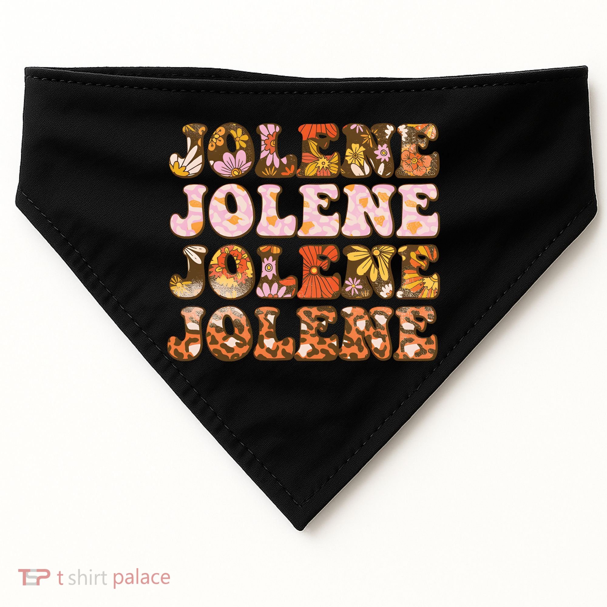 Jolene Jolly Song Leopard Floral USA-Made Doggie Bandana