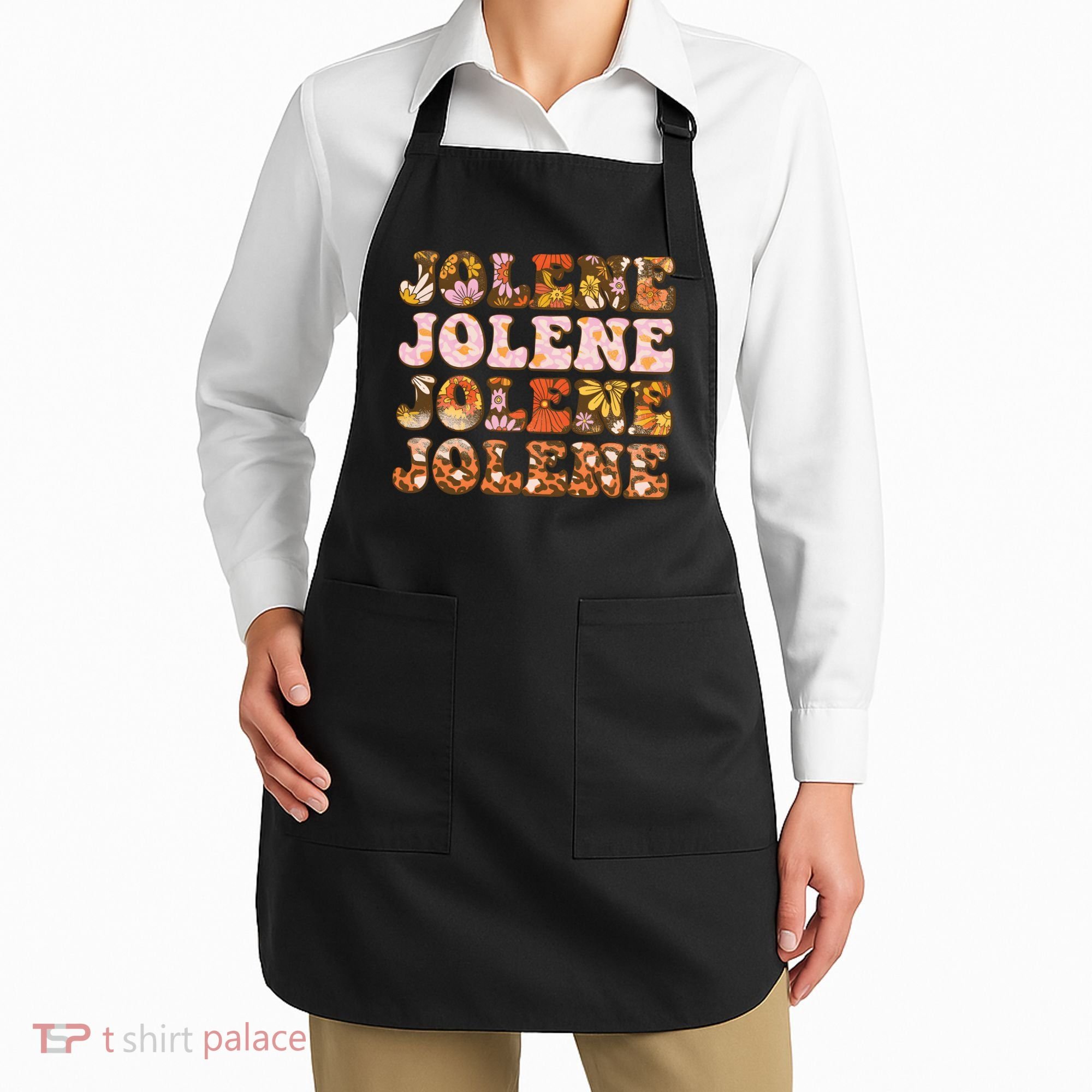 Jolene Jolly Song Leopard Floral Apron