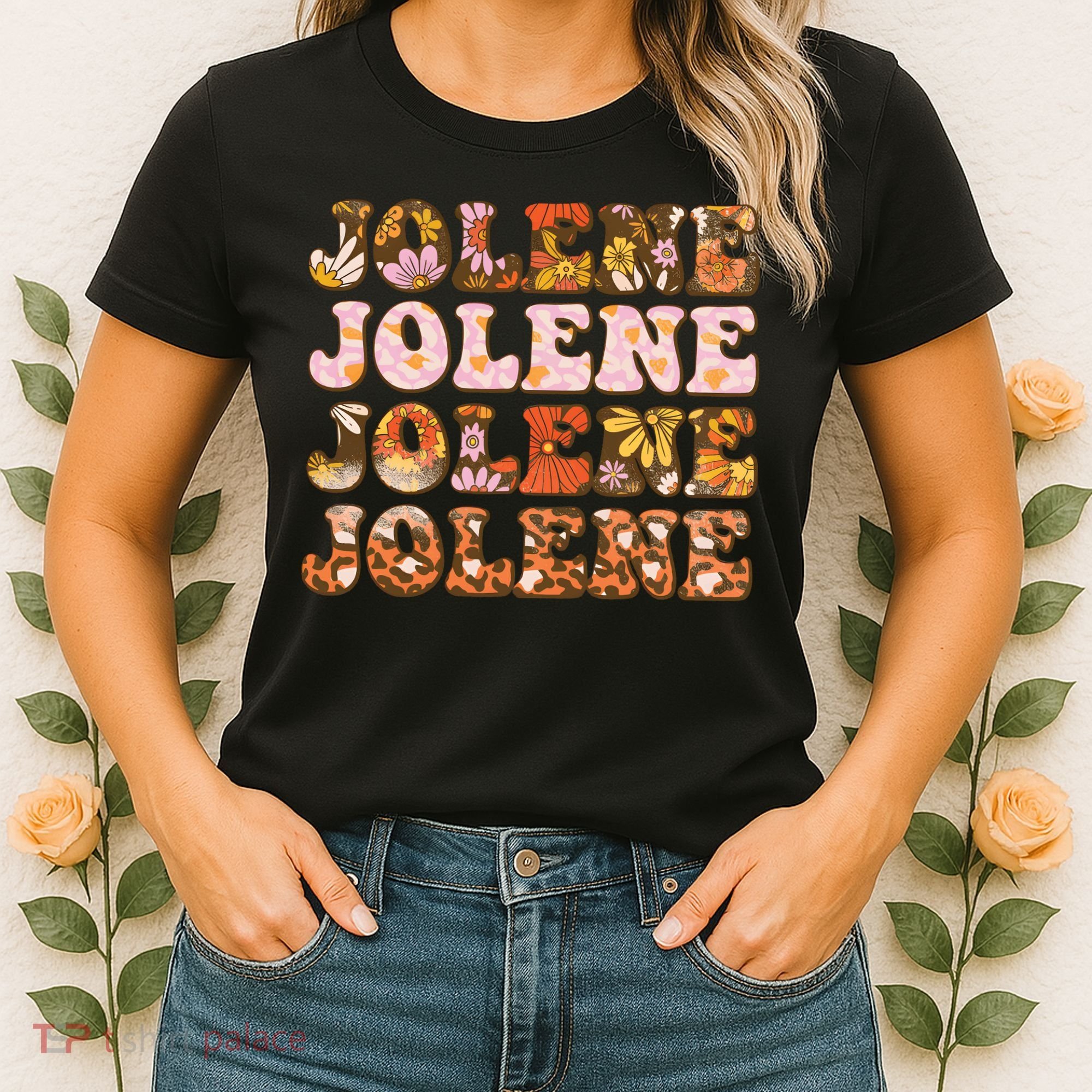 Jolene Jolly Song Leopard Floral Women's T-Shirt