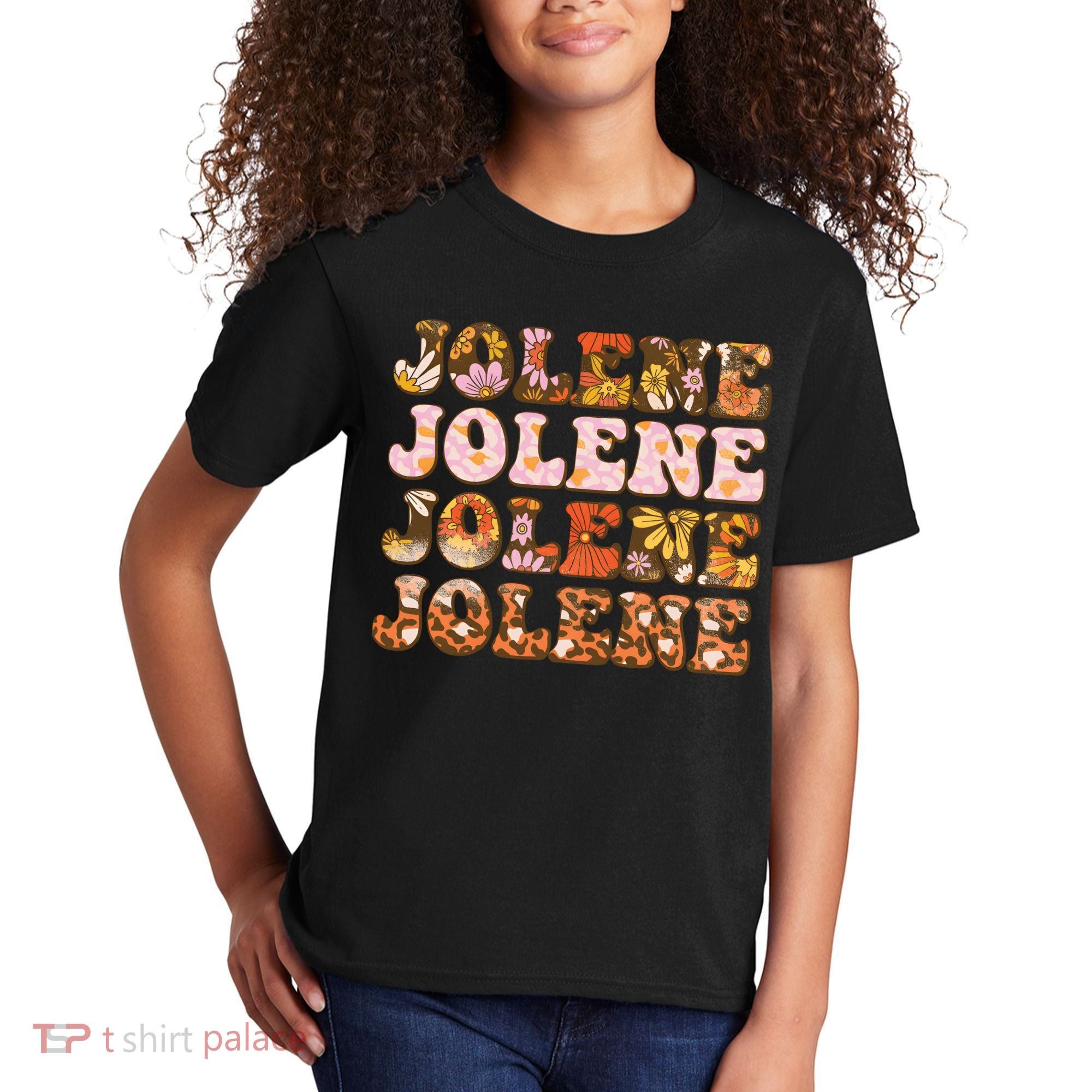 Jolene Jolly Song Leopard Floral Kids T-Shirt