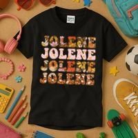 Jolene Jolly Song Leopard Floral Kids T-Shirt thumb 3