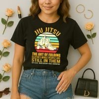 Jiu Jitsu Shirts Art Of Folding Clothes BJJ MMA Jujitsu Comfort Colors Boxy T-Shirt thumb 2