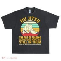 Jiu Jitsu Shirts Art Of Folding Clothes BJJ MMA Jujitsu Urban Oversized Heavyweight T-Shirt thumb 0