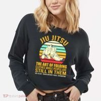 Jiu Jitsu Shirts Art Of Folding Clothes BJJ MMA Jujitsu Cropped Pullover Crew thumb 2