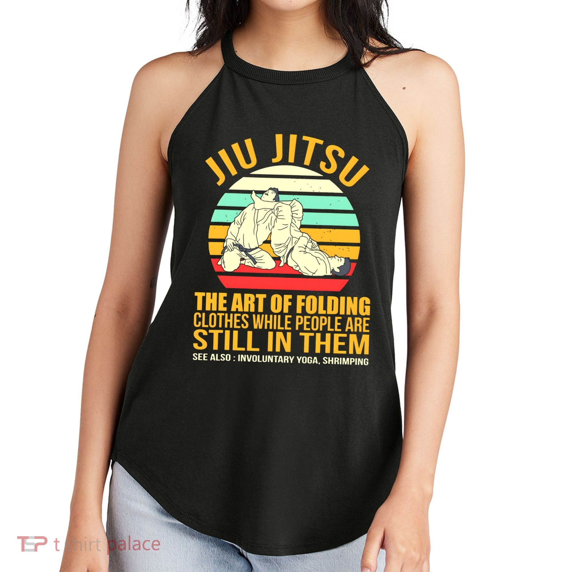 Jiu Jitsu Shirts Art Of Folding Clothes BJJ MMA Jujitsu Women's Perfect Tri Rocker Tank