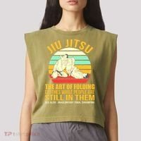 Jiu Jitsu Shirts Art Of Folding Clothes BJJ MMA Jujitsu Garment-Dyed Women's Muscle Tee thumb 2