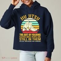 Jiu Jitsu Shirts Art Of Folding Clothes BJJ MMA Jujitsu Ladies Heavyweight Boxy Pullover Hoodie thumb 0