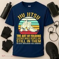 Jiu Jitsu Shirts Art Of Folding Clothes BJJ MMA Jujitsu Cooling Performance Crew T-Shirt thumb 3