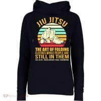 Jiu Jitsu Shirts Art Of Folding Clothes BJJ MMA Jujitsu Womens Funnel Neck Pullover Hood thumb 0