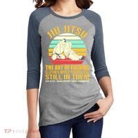 Jiu Jitsu Shirts Art Of Folding Clothes BJJ MMA Jujitsu Women's Tri-Blend 3/4-Sleeve Raglan Shirt thumb 2