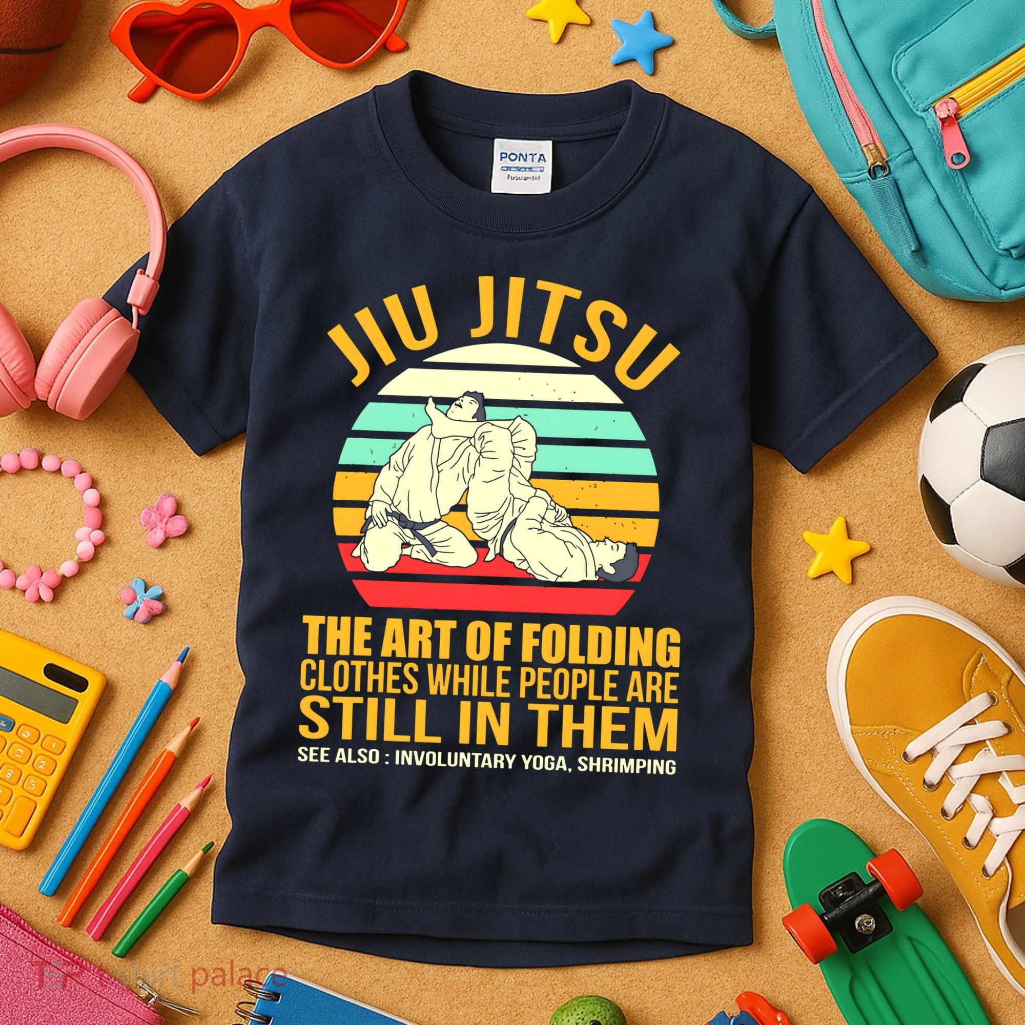 Jiu Jitsu Shirts Art Of Folding Clothes BJJ MMA Jujitsu Kids T-Shirt