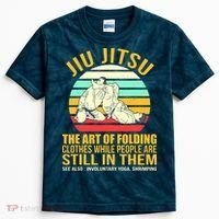 Jiu Jitsu Shirts Art Of Folding Clothes BJJ MMA Jujitsu Kids Tie-Dye T-Shirt thumb 0