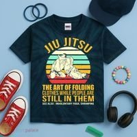 Jiu Jitsu Shirts Art Of Folding Clothes BJJ MMA Jujitsu Kids Tie-Dye T-Shirt thumb 2