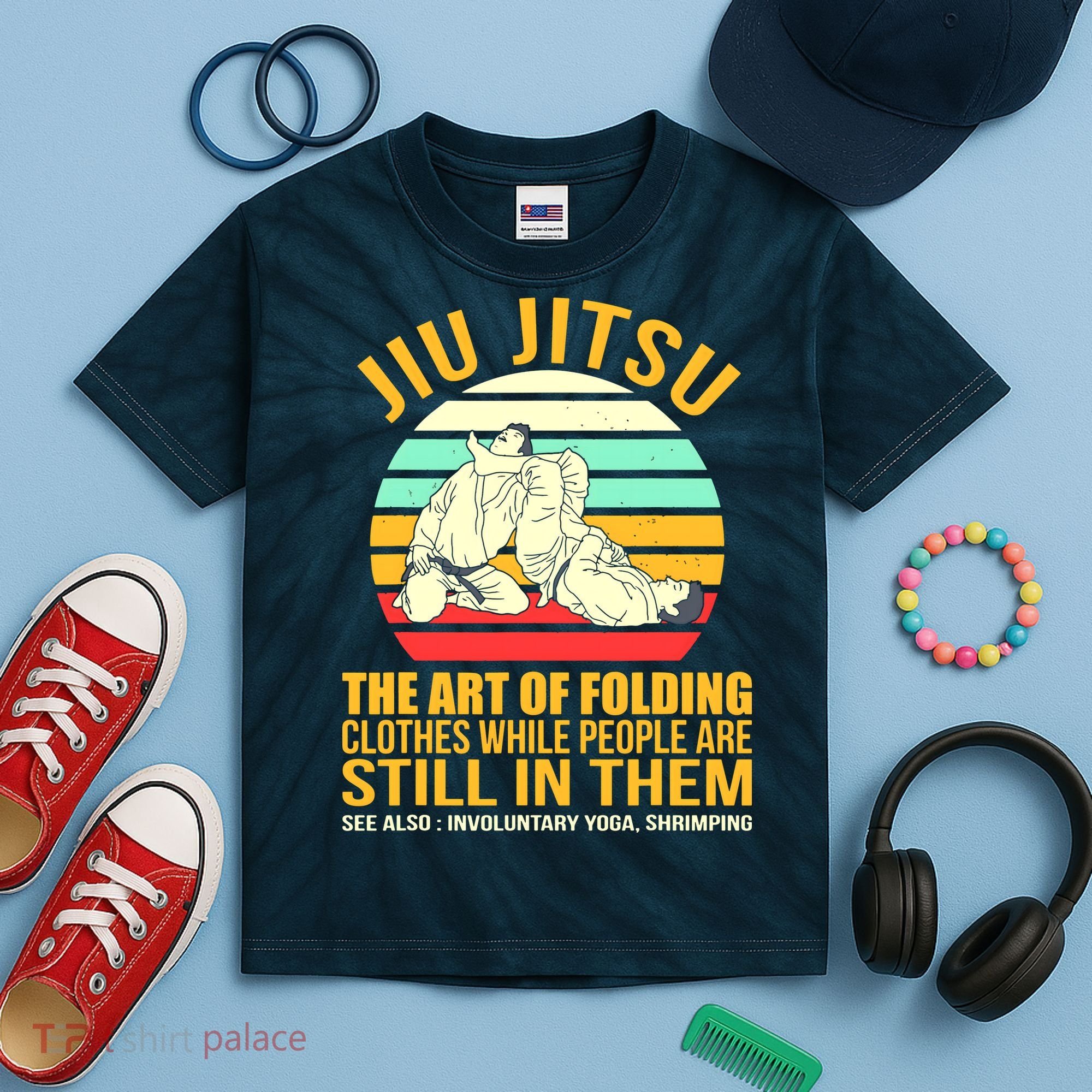 Jiu Jitsu Shirts Art Of Folding Clothes BJJ MMA Jujitsu Kids Tie-Dye T-Shirt
