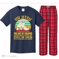 Jiu Jitsu Shirts Art Of Folding Clothes BJJ MMA Jujitsu Kids Plaid Pajama Set thumb 0