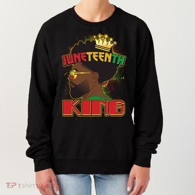 Juneteenth King Black African American Man Afro Women's Sweatshirt