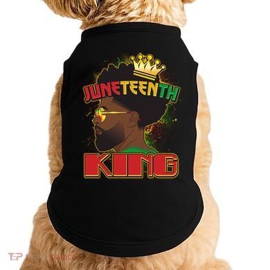Juneteenth King Black African American Man Afro Doggie Tank