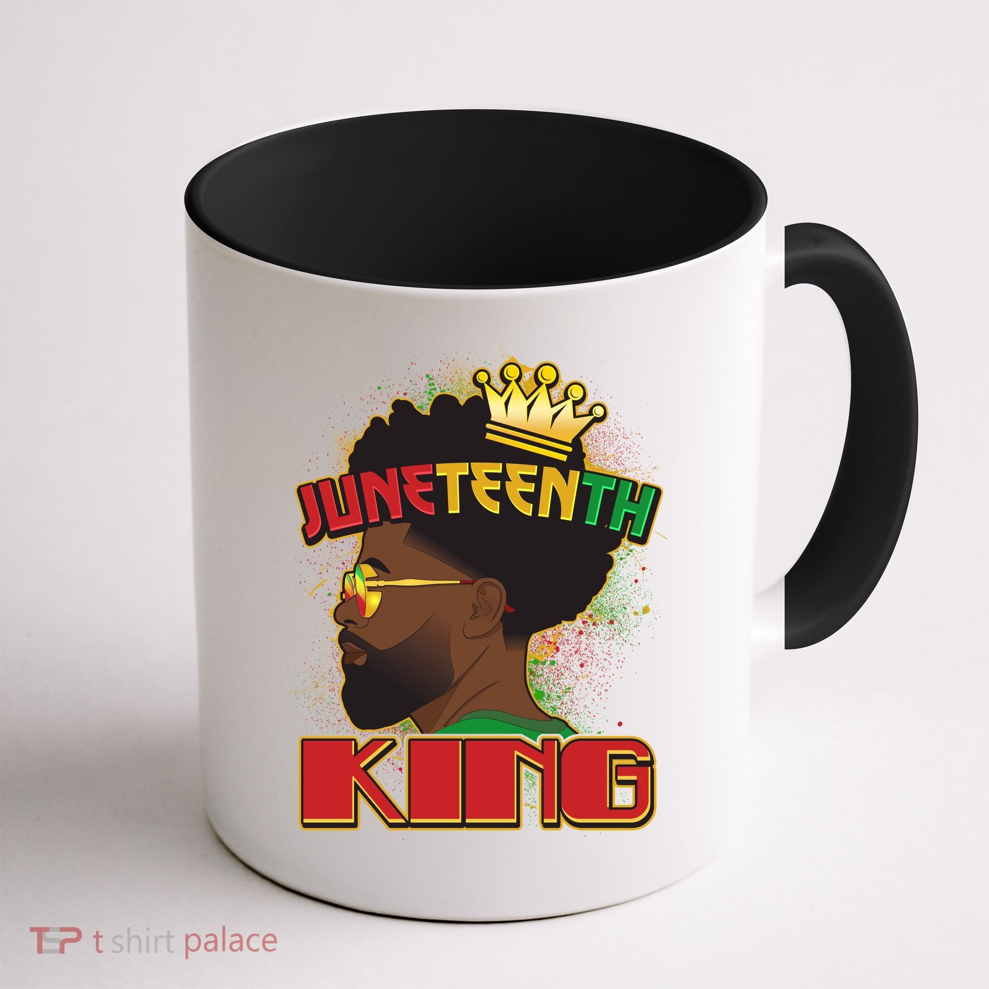 Juneteenth King Black African American Man Afro Coffee Mug