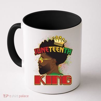 Juneteenth King Black African American Man Afro Coffee Mug