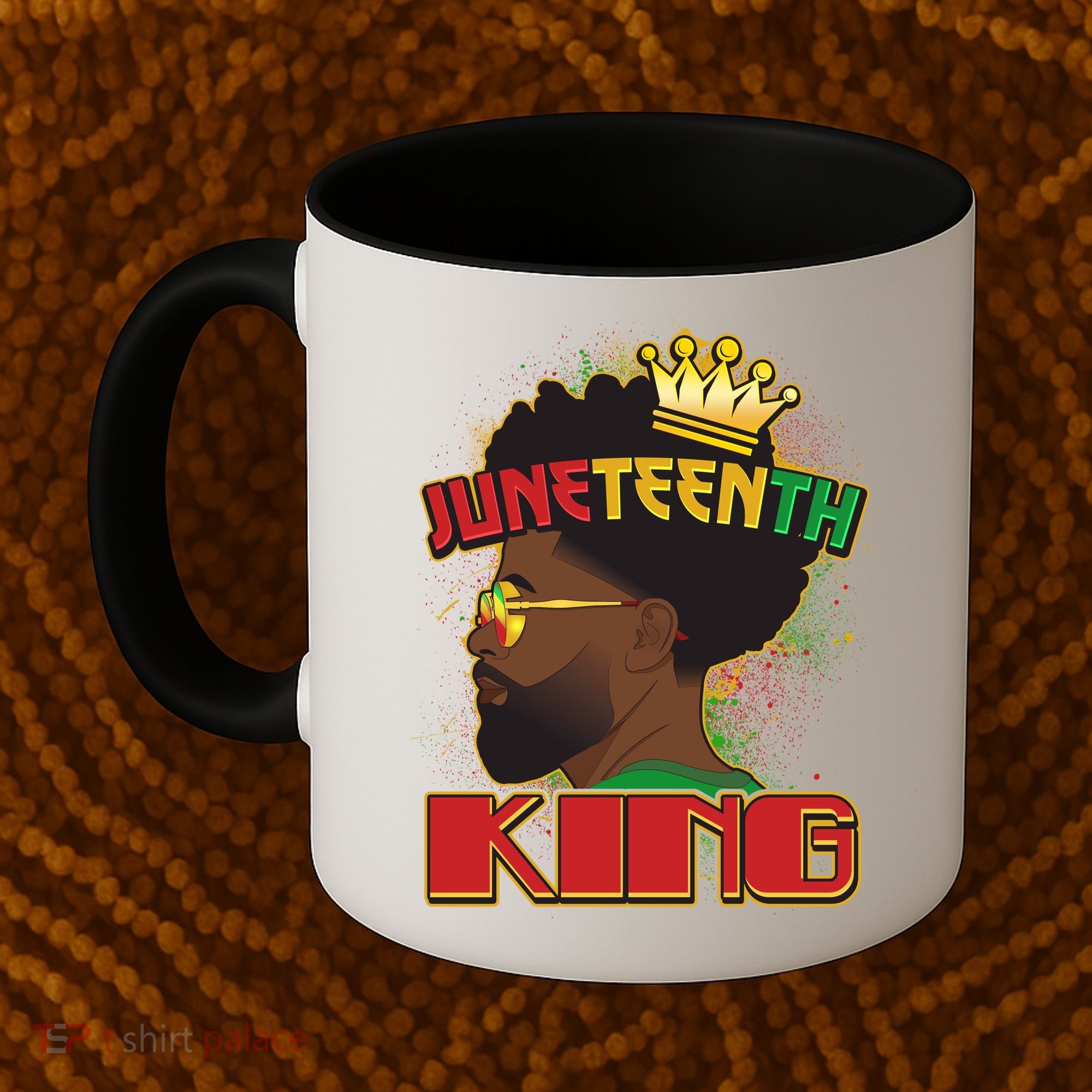Juneteenth King Black African American Man Afro Coffee Mug