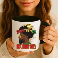 Juneteenth King Black African American Man Afro Coffee Mug thumb 3