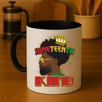 Juneteenth King Black African American Man Afro Coffee Mug thumb 4