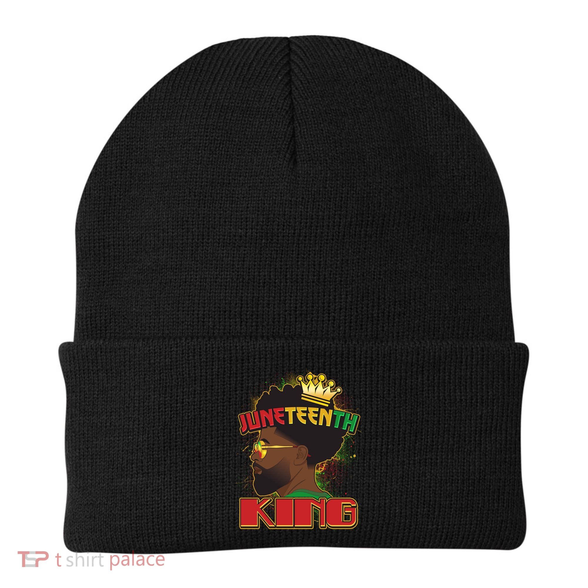 Juneteenth King Black African American Man Afro Beanie