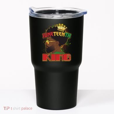 Juneteenth King Black African American Man Afro Tumbler