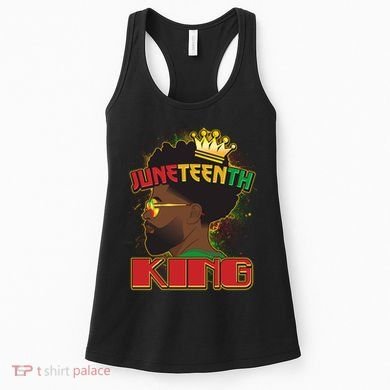 Juneteenth King Black African American Man Afro Women's Tank Top