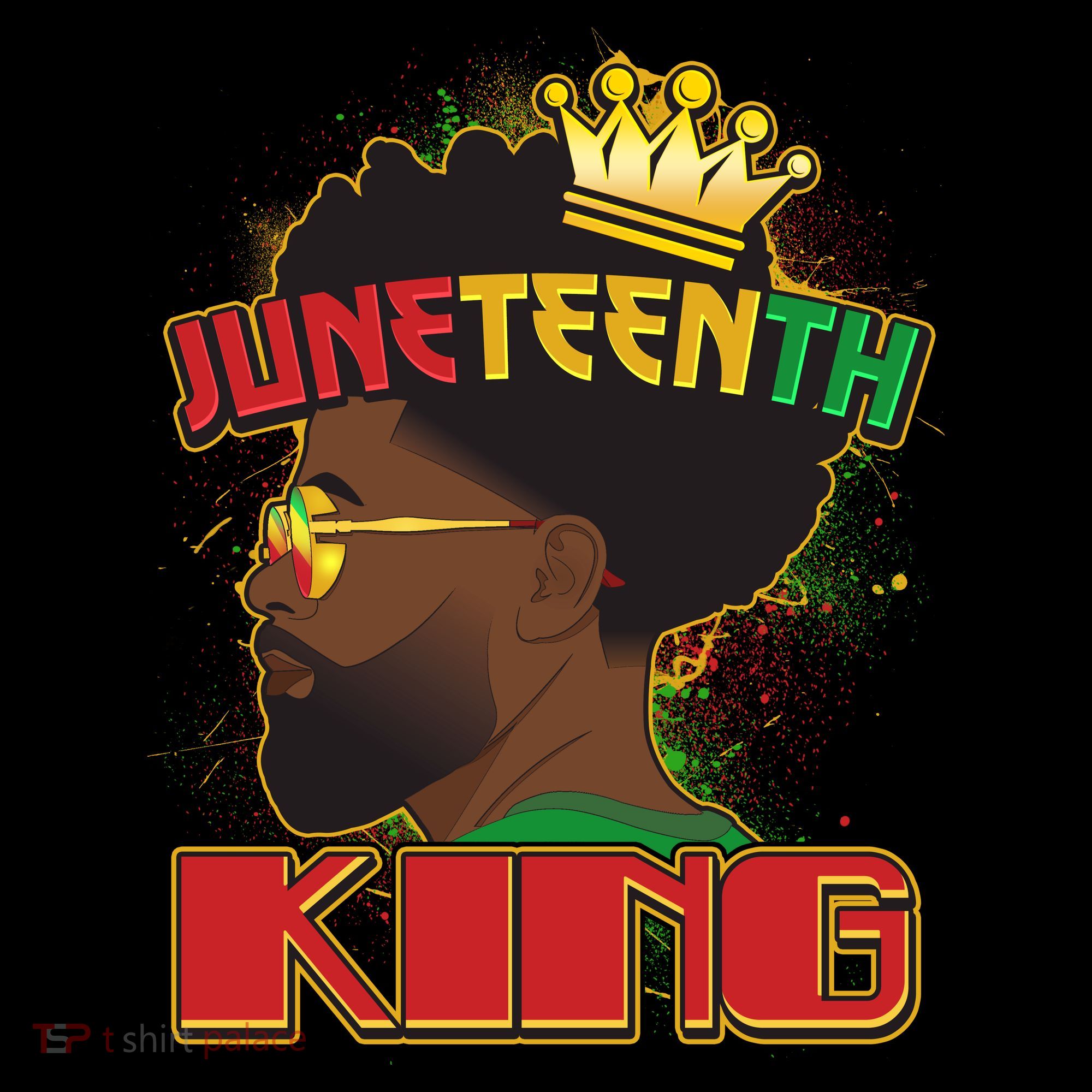 Juneteenth King Black African American Man Afro Women's Tank Top
