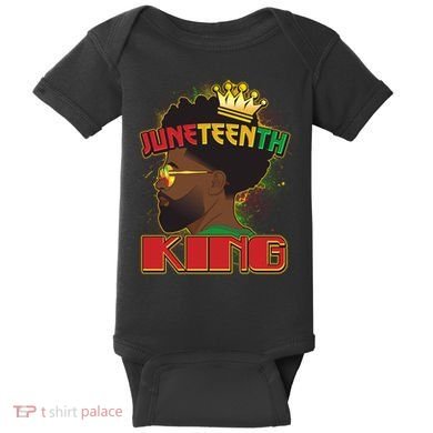 Juneteenth King Black African American Man Afro Baby Bodysuit
