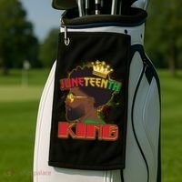 Juneteenth King Black African American Man Afro Golf Towel thumb 2