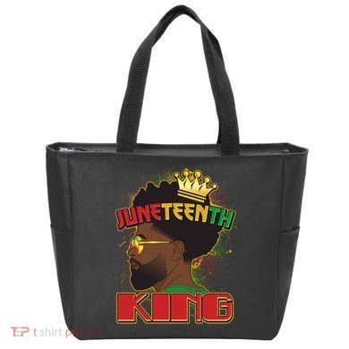 Juneteenth King Black African American Man Afro Tote Bag